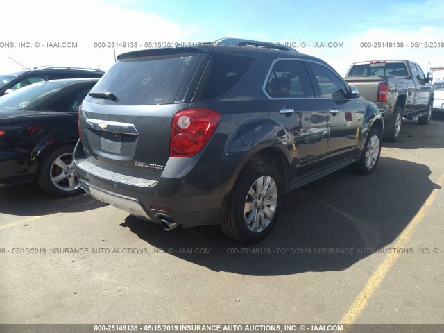 2CNFLGE52B6346894 - 2011 CHEVROLET EQUINOX LTZ GRAY photo 4