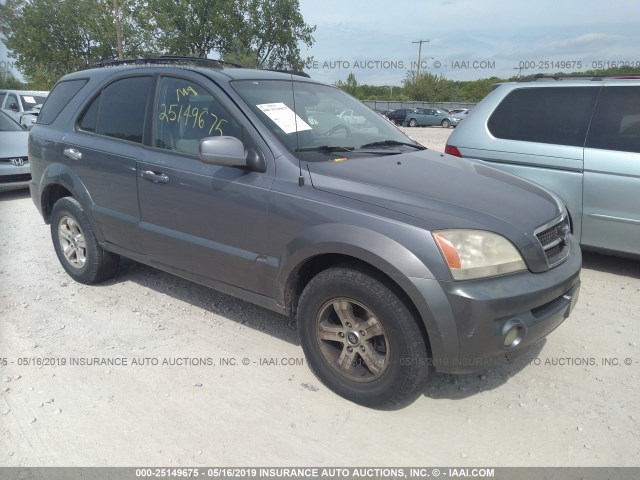 KNDJC733645212503 - 2004 KIA SORENTO EX/LX GRAY photo 1