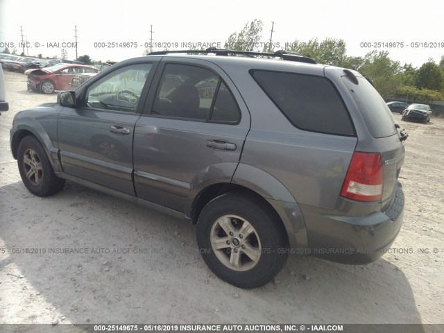 KNDJC733645212503 - 2004 KIA SORENTO EX/LX GRAY photo 3