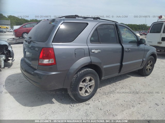 KNDJC733645212503 - 2004 KIA SORENTO EX/LX GRAY photo 4