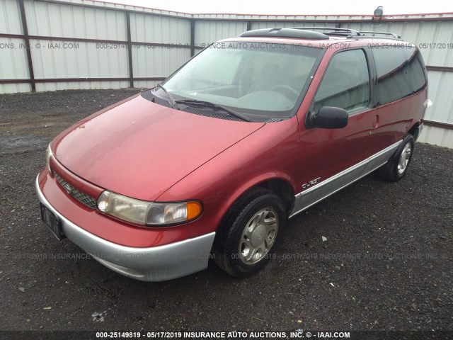 4N2DN1110VD847503 - 1997 NISSAN QUEST XE/GXE RED photo 2