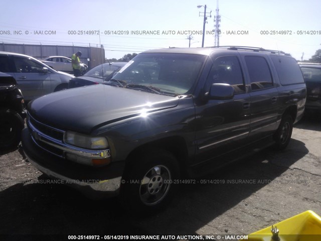 3GNEC16T21G104935 - 2001 CHEVROLET SUBURBAN C1500 GRAY photo 2