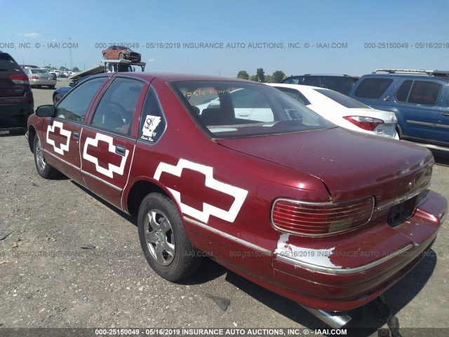 1G1BL52P2TR182803 - 1996 CHEVROLET CAPRICE / IMPALA CLASSIC/SS MAROON photo 3