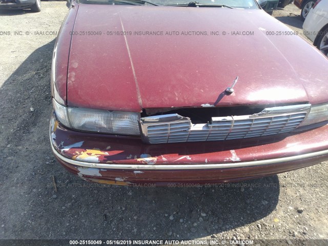 1G1BL52P2TR182803 - 1996 CHEVROLET CAPRICE / IMPALA CLASSIC/SS MAROON photo 6