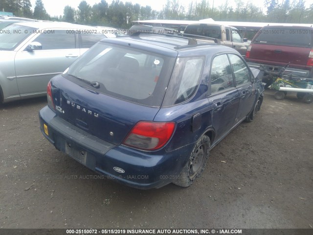 JF1GG65513H805647 - 2003 SUBARU IMPREZA TS BLUE photo 4