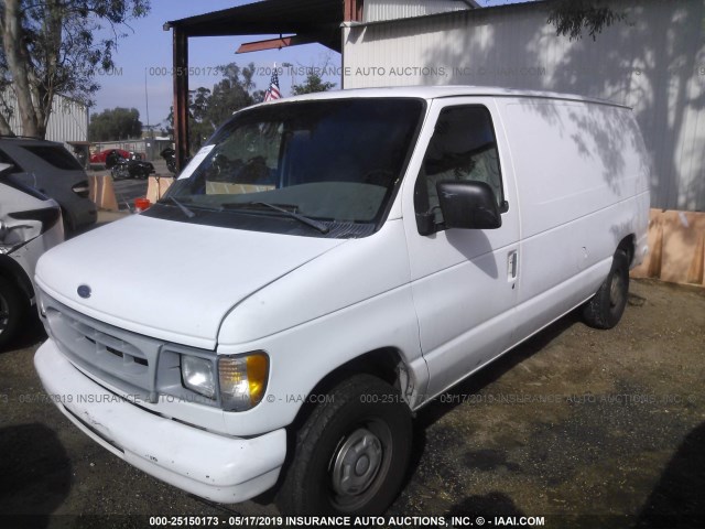 1FTRE14W4XHB85615 - 1999 FORD ECONOLINE E150 VAN WHITE photo 2