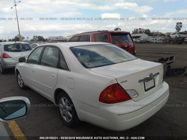 4T1BF28B61U152315 - 2001 TOYOTA AVALON XL/XLS WHITE photo 3