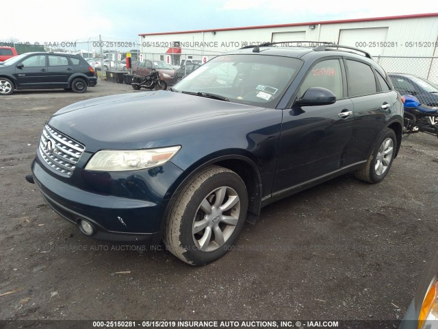 JNRAS08W45X203320 - 2005 INFINITI FX35 Dark Blue photo 2