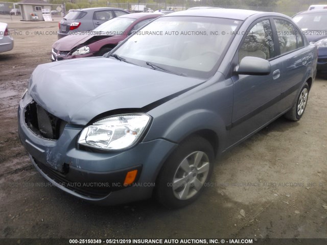 KNADE123976260370 - 2007 KIA RIO LX/SX GRAY photo 2