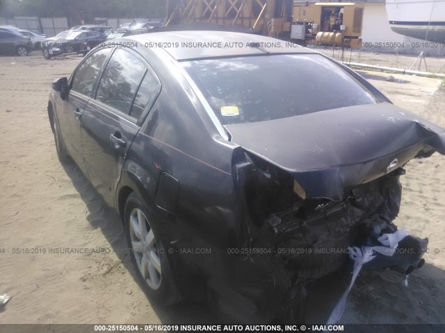 1N4BA41E15C834152 - 2005 NISSAN MAXIMA SE/SL BLACK photo 3