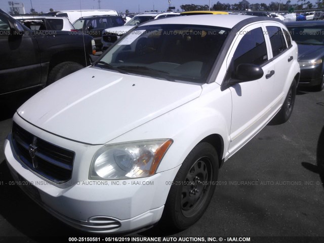 1B3HB48B37D113116 - 2007 DODGE CALIBER SXT WHITE photo 2