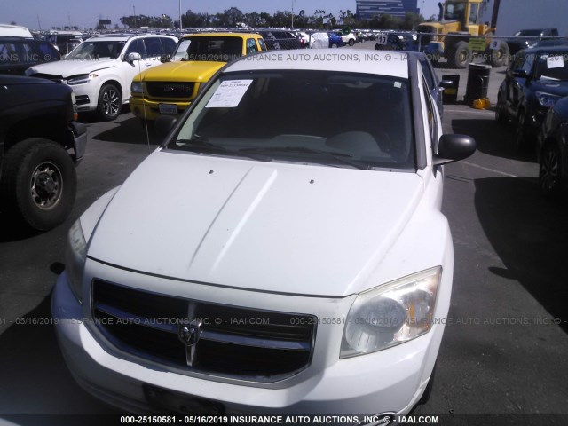 1B3HB48B37D113116 - 2007 DODGE CALIBER SXT WHITE photo 6