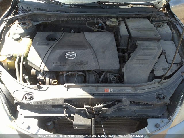 JM1BK143941187607 - 2004 MAZDA 3 HATCHBACK GRAY photo 10