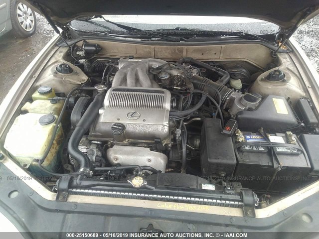 JT8VK13T3P0161043 - 1993 LEXUS ES 300 GOLD photo 10