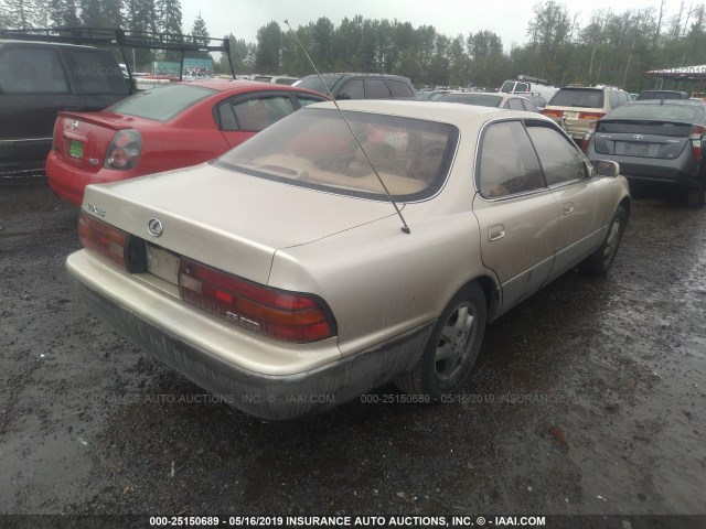 JT8VK13T3P0161043 - 1993 LEXUS ES 300 GOLD photo 4