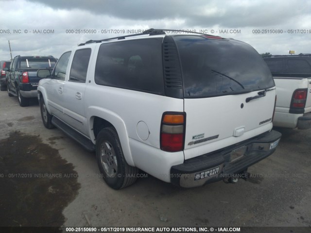 3GNEC16ZX5G184107 - 2005 CHEVROLET SUBURBAN C1500 WHITE photo 3