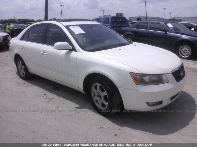 KMHEU46C76A085338 - 2006 HYUNDAI SONATA GLS/LX WHITE photo 1