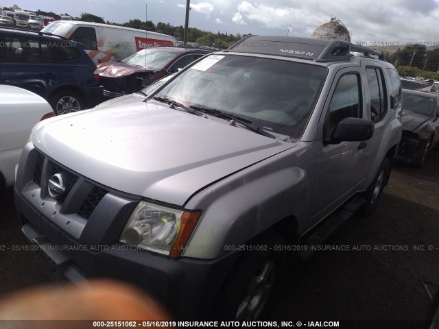 5N1AN08W67C540021 - 2007 NISSAN XTERRA OFF ROAD/S/SE SILVER photo 2