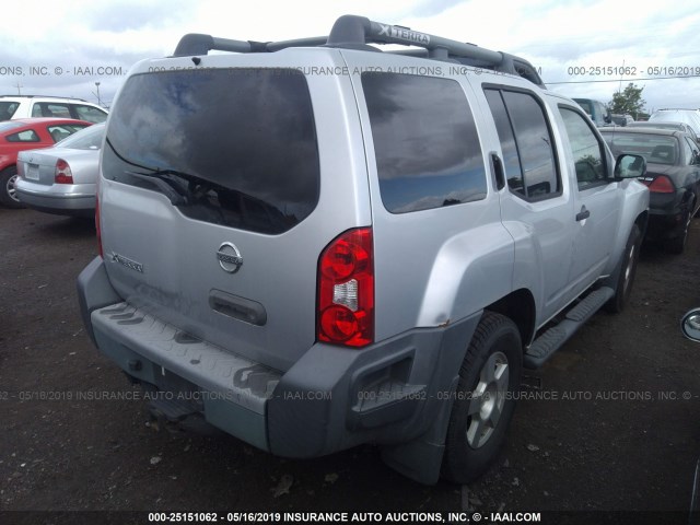 5N1AN08W67C540021 - 2007 NISSAN XTERRA OFF ROAD/S/SE SILVER photo 4