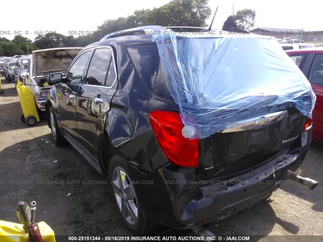 2GNFLHE35E6232506 - 2014 CHEVROLET EQUINOX LTZ BLACK photo 3