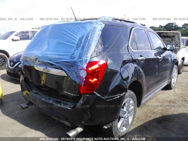 2GNFLHE35E6232506 - 2014 CHEVROLET EQUINOX LTZ BLACK photo 4