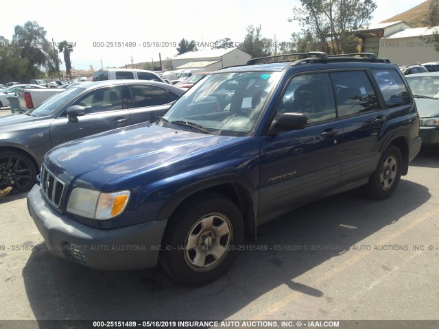 JF1SF63501H712339 - 2001 SUBARU FORESTER L BLUE photo 2