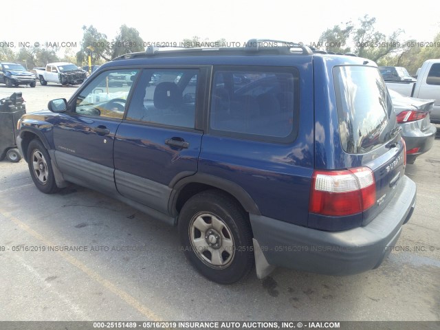 JF1SF63501H712339 - 2001 SUBARU FORESTER L BLUE photo 3