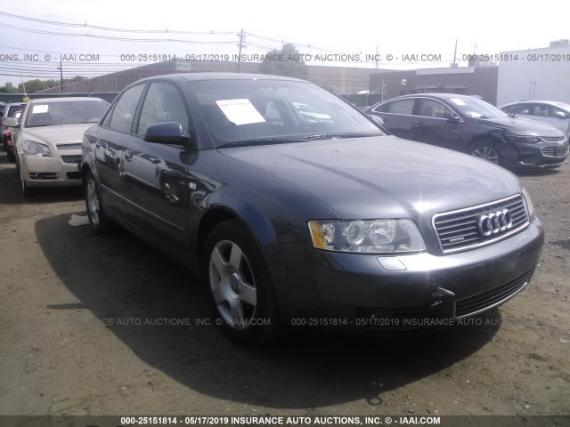 WAULC68E24A024837 - 2004 AUDI A4 1.8T QUATTRO GRAY photo 1