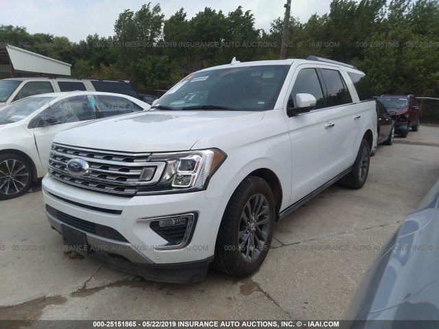 1FMJK2AT7KEA17818 - 2019 FORD EXPEDITION MAX LIMITED WHITE photo 2