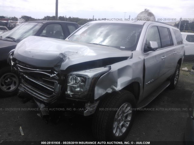 1GKS2GKC6KR297605 - 2019 GMC YUKON XL K1500 SLT SILVER photo 2