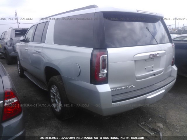 1GKS2GKC6KR297605 - 2019 GMC YUKON XL K1500 SLT SILVER photo 3