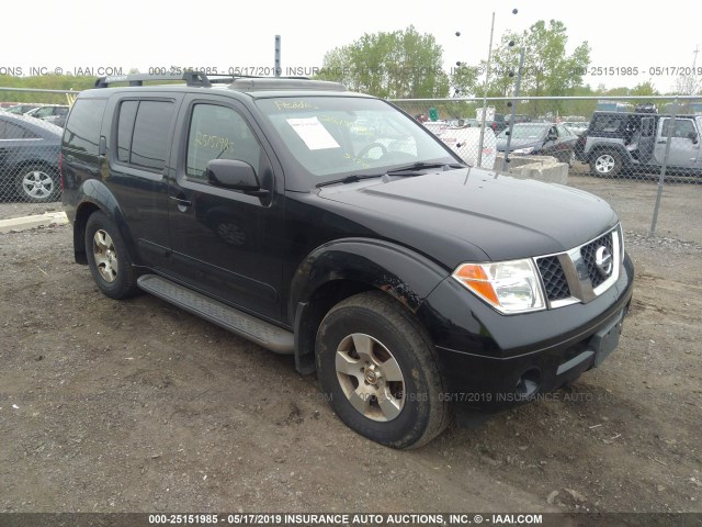 5N1AR18W46C642569 - 2006 NISSAN PATHFINDER LE/SE/XE BLACK photo 1