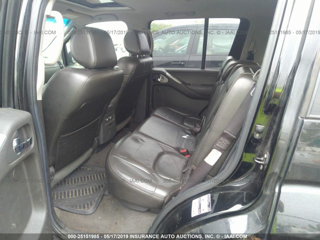 5N1AR18W46C642569 - 2006 NISSAN PATHFINDER LE/SE/XE BLACK photo 8