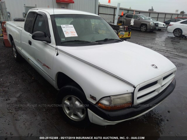 1B7GL22X7XS175906 - 1999 DODGE DAKOTA WHITE photo 1