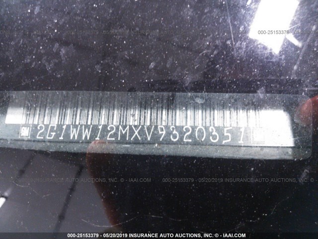 2G1WW12MXV9320351 - 1997 CHEVROLET MONTE CARLO LS Weiß Foto 9