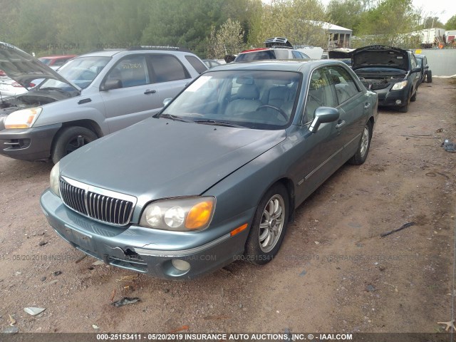 KMHFU45E83A263566 - 2003 HYUNDAI XG 350 BLUE photo 2