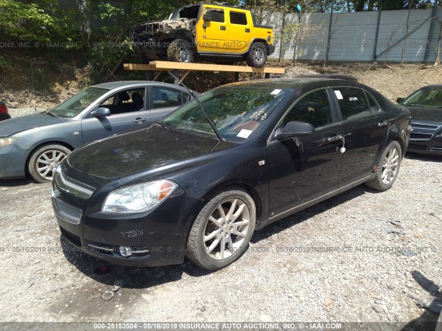 1G1ZK577284255392 - 2008 CHEVROLET MALIBU LTZ BLACK photo 2