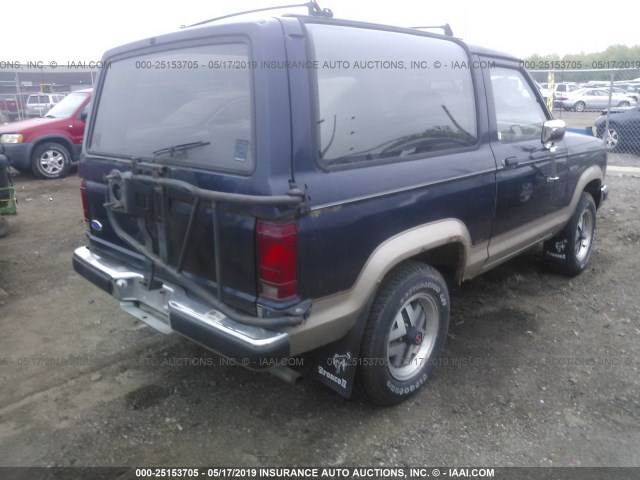 1FMCU14T5KUA85016 - 1989 FORD BRONCO II BLUE photo 4