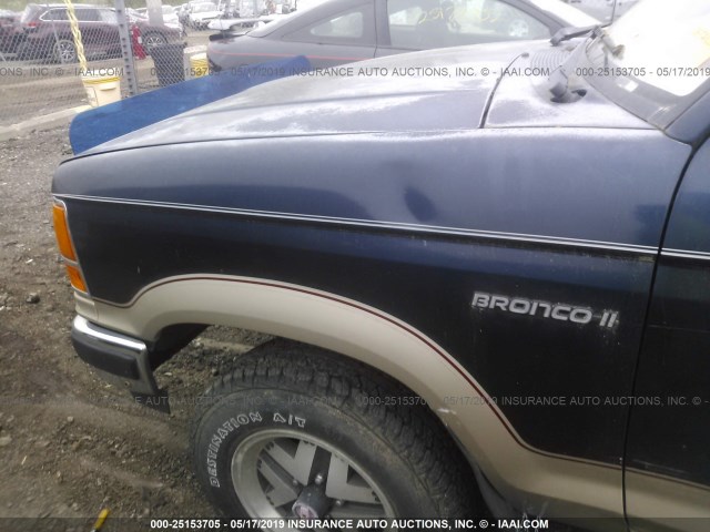 1FMCU14T5KUA85016 - 1989 FORD BRONCO II BLUE photo 6