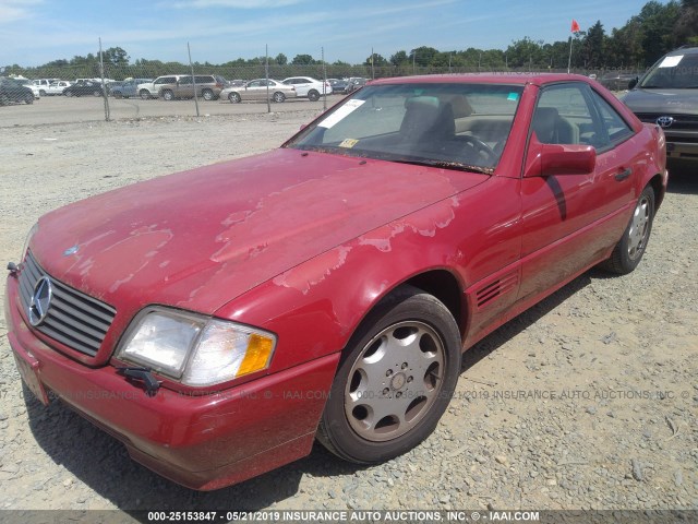 WDBFA63E5SF114155 - 1995 MERCEDES-BENZ SL 320 RED photo 2