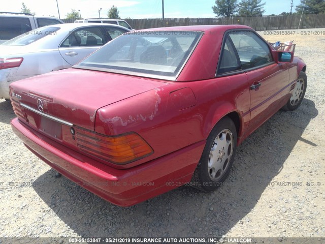 WDBFA63E5SF114155 - 1995 MERCEDES-BENZ SL 320 RED photo 4