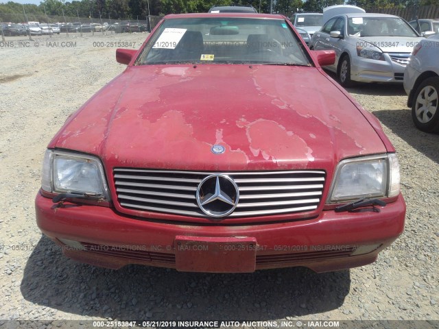 WDBFA63E5SF114155 - 1995 MERCEDES-BENZ SL 320 RED photo 6