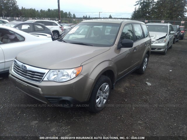 JF2SH61649H716276 - 2009 SUBARU FORESTER 2.5X GOLD photo 2