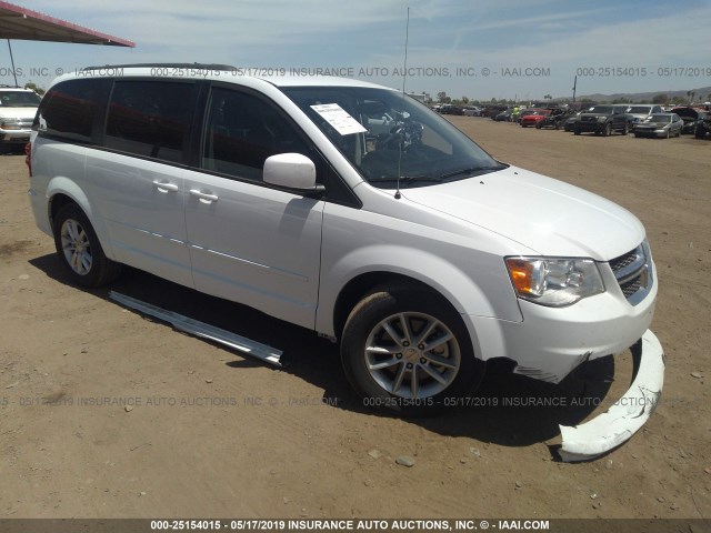 2C4RDGCG5FR544196 - 2015 DODGE GRAND CARAVAN SXT WHITE photo 1