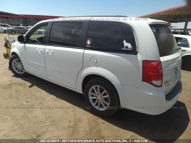 2C4RDGCG5FR544196 - 2015 DODGE GRAND CARAVAN SXT WHITE photo 3