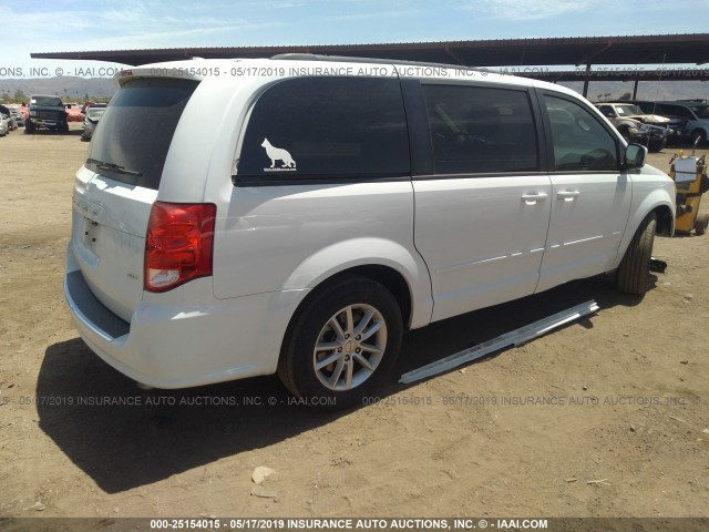 2C4RDGCG5FR544196 - 2015 DODGE GRAND CARAVAN SXT WHITE photo 4