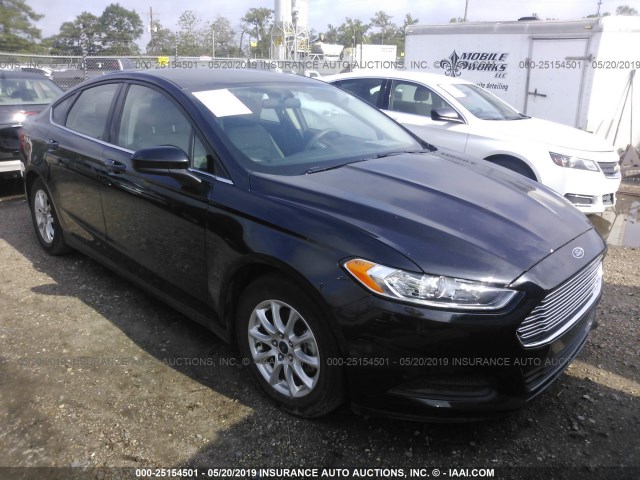 3FA6P0G75FR229524 - 2015 FORD FUSION S BLACK photo 1