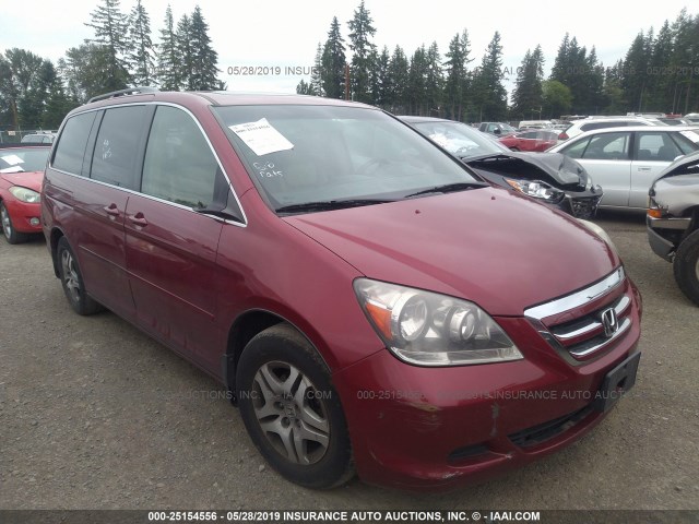 5FNRL38786B419192 - 2006 HONDA ODYSSEY EXL MAROON photo 1