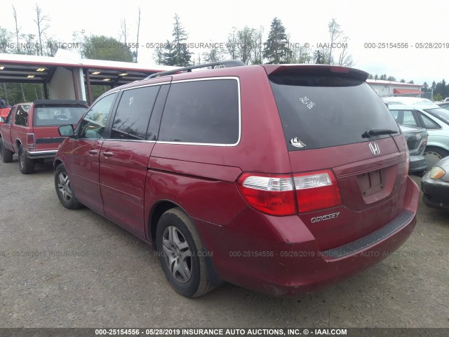 5FNRL38786B419192 - 2006 HONDA ODYSSEY EXL MAROON photo 3