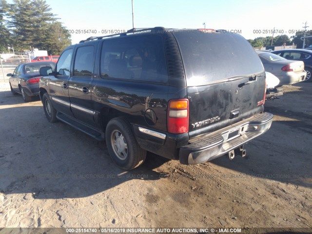 3GKFK16TX1G128033 - 2001 GMC YUKON XL K1500 BLACK photo 3